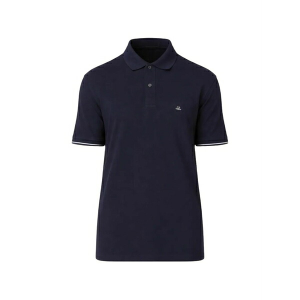 シーピーカンパニー メンズ ポロシャツ トップス Logo-embroidered cotton polo shirt Blue｜asty