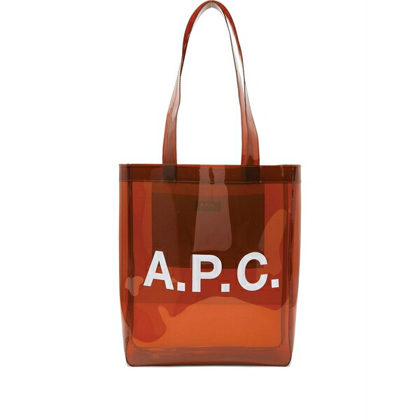 アーペーセー メンズ トートバッグ 御徒面子 Logo-print tote bag Brown