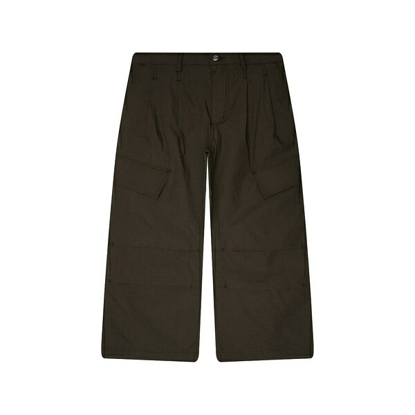 ナミアス メンズ 心地よいズボン下 ボトムス Checkered cargo pants Green