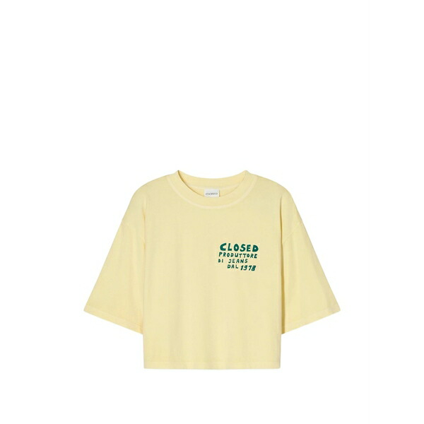クローズド レディース ティーシャツ トップス Graphic t-shirt Yellow