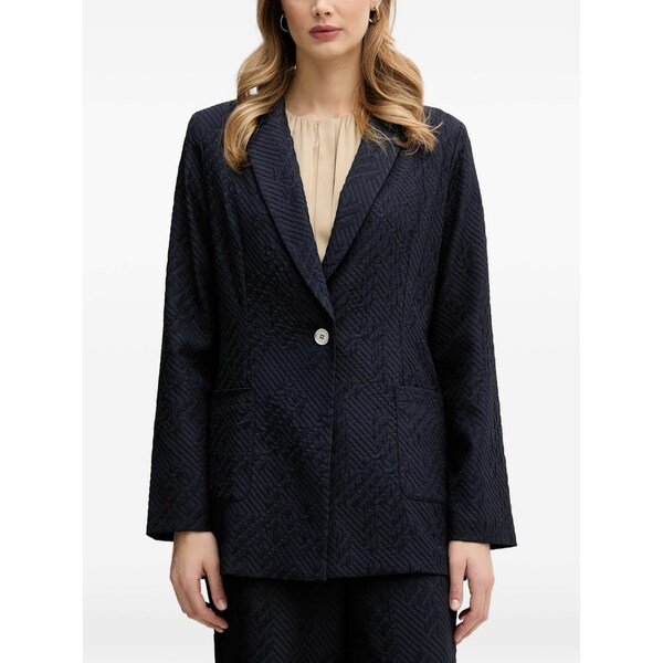 ジョセフリブコフ レディース 上衣＆上衣 アウター Textured single-breasted blazer Blue