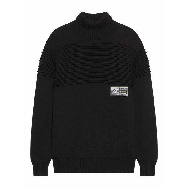 ジーシーディーエス メンズ 編み物\u0026スウェーター アウター Ribbed roll-neck sweater Black