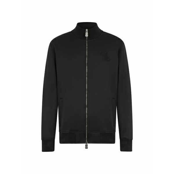 ビリオネア メンズ パーカー・スウェットシャツ アウター Zip-up embroidered sweatshirt Blue
