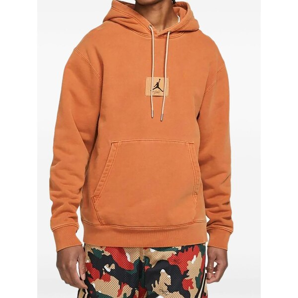 ジョーダン メンズ パーカー・スウェットシャツ アウター Logo-patch hoodie Orange