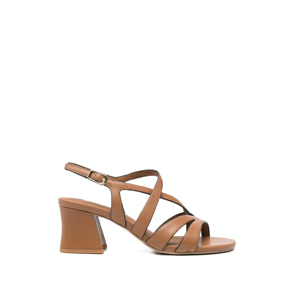 青色ノ プレミ レディース サンダル シューズ Strappy leather sandals Brown