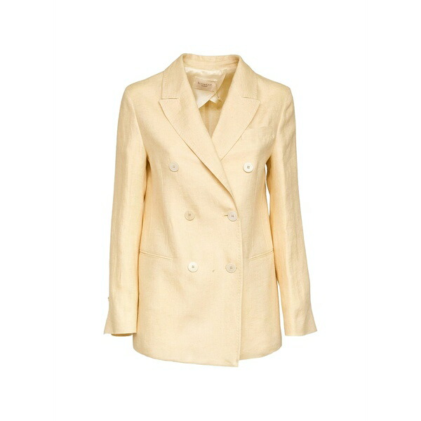 モンテドーロ レディース 上衣＆上衣 アウター Terrie double-breasted blazer Yellow