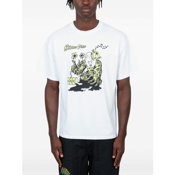 ブレインデッド メンズ ティーシャツ トップス Scrambled head graphic t-shirt White