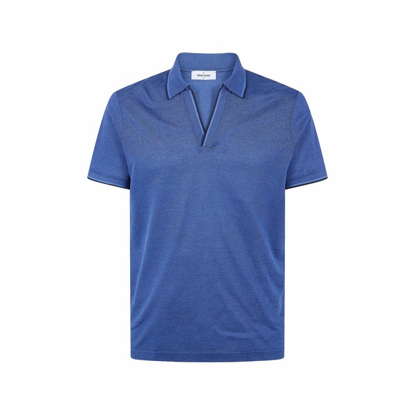 グランサッソ メンズ ティーシャツ トップス V-neck t-shirt Blue