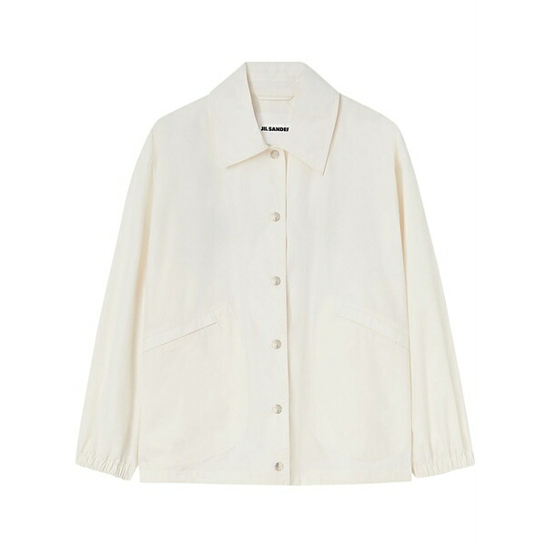 ジル・サンダー レディース 上衣＆上衣 アウター Logo-print shirt jacket White