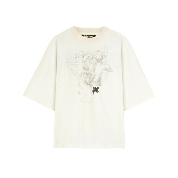 パーム・エンジェルス メンズ ティーシャツ トップス Graphic-print cotton t-shirt White