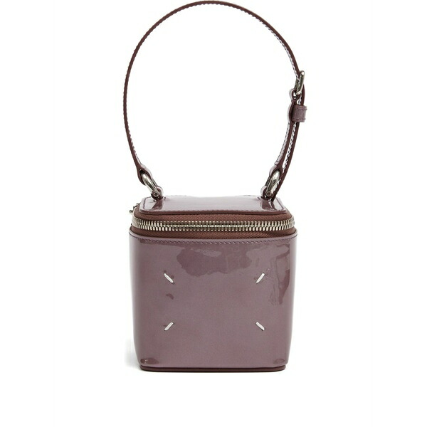 マルタンマルジェラ メンズ トートバッグ 御徒面子 Four-stitch logo micro tote bag Purple