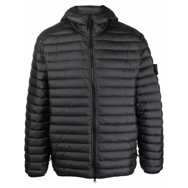 ストーンアイランド メンズ 上衣＆上衣 アウター Quilted panelled down jacket Black