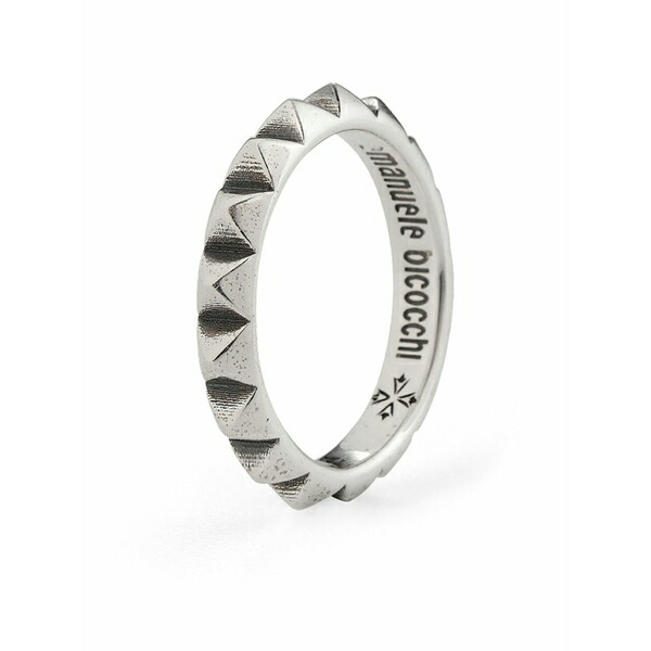 エマニュエレ ビコッキ メンズ 輪っか 付属物 Pyramid band ring Silver