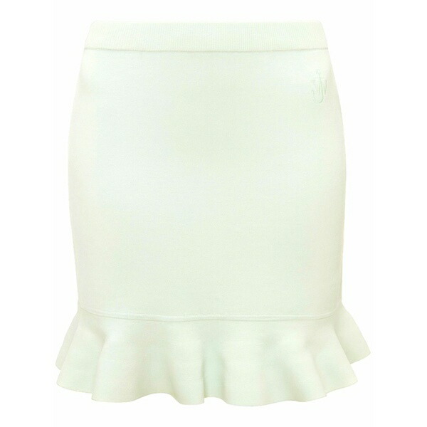 J.W.アンダーソン レディース スコート ボトムス Logo-embroidered knitted  skirt Green