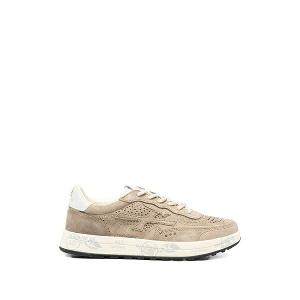 プレミアータ メンズ スニーカー シューズ Perforated-detail sneakers Neutrals