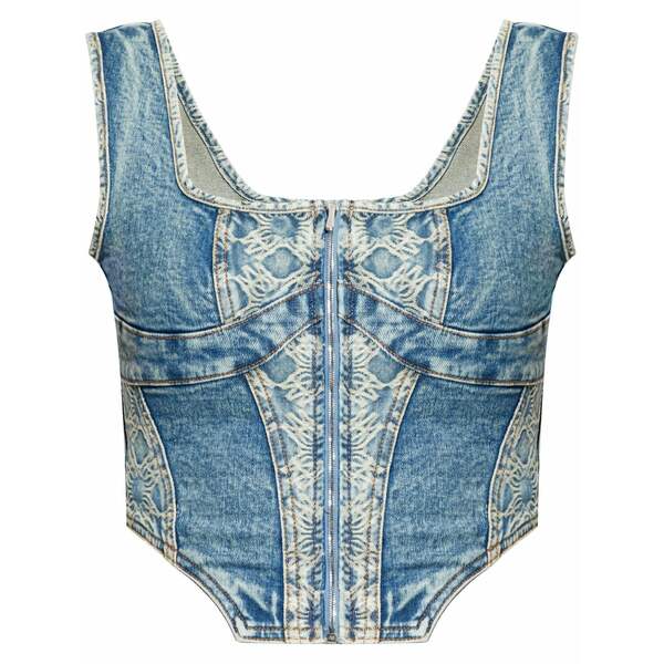 アミリ レディース カットソー トップス Ma quad corset top  Blue