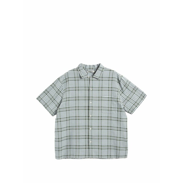ワイエムシー メンズ プルオーバー トップス Malick short-sleeve checked shirt White