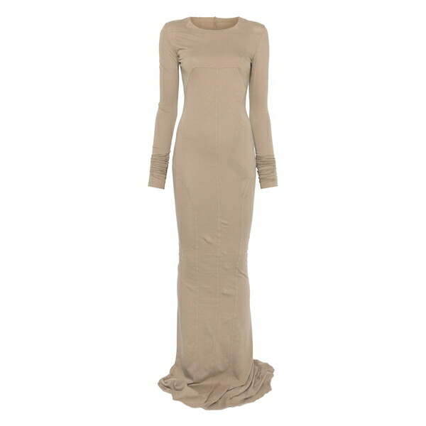リックオウエンス レディース ワンピース トップス Long sleeve dress Neutrals｜asty