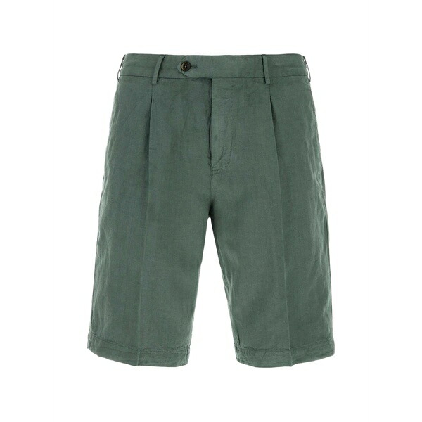 PTトリノ メンズ 心地よいズボン下 ボトムス Pleated bermuda shorts Green