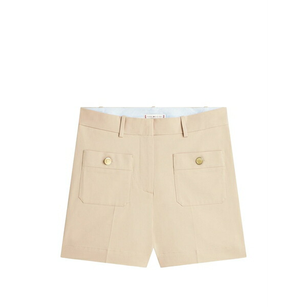トミー ヒルフィガー レディース 心地好いズボン下 ボトムス Buttoned-pockets shorts Neutrals
