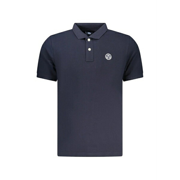 北の方大売り出し メンズ スポーツシャツ トップス Logo-patch piqu￡ polo shirt Blue