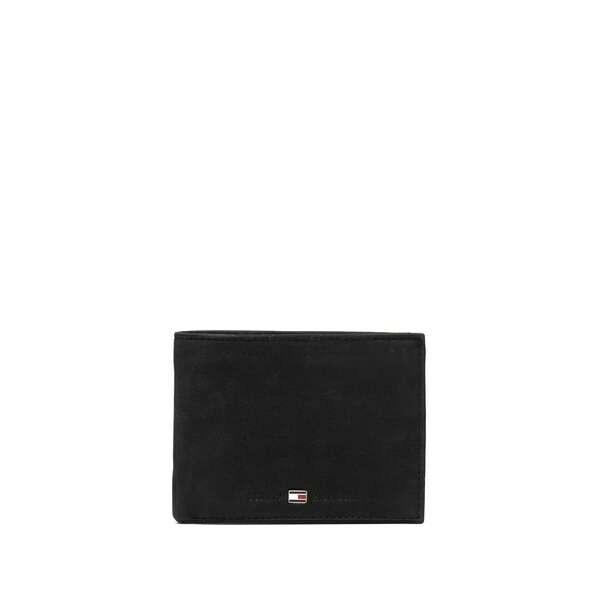 トミー ヒルフィガー メンズ 財布 アクセサリー Logo-plaque wallet Black｜asty