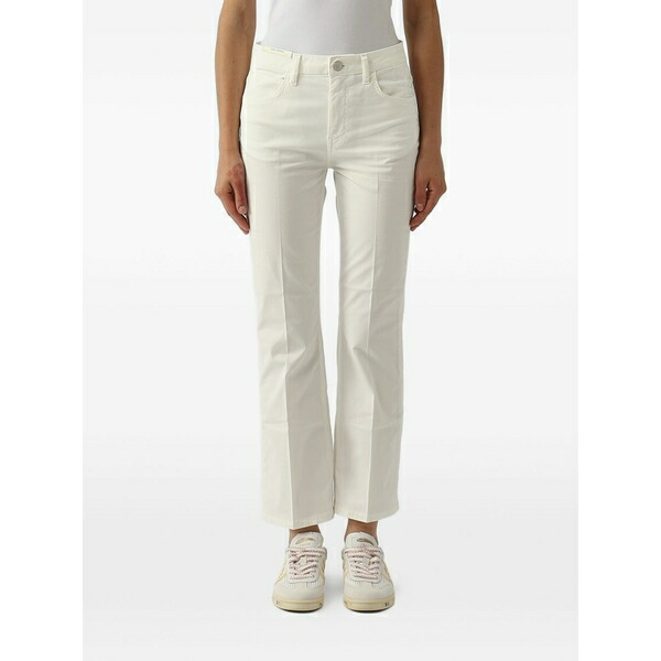 PTトリノ レディース ジーンズズボン下 ボトムス Pressed-crease cropped jeans White