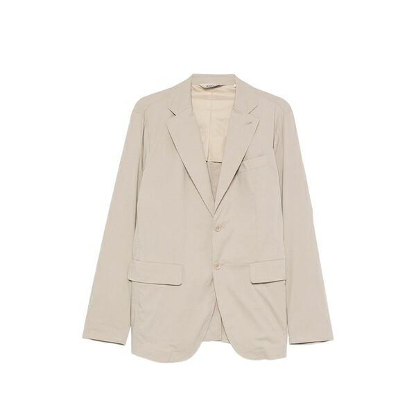 アスペジ メンズ ジャケット&ブルゾン アウター Notch-lapel single-breasted blazer Neutrals|asty