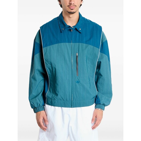 アディダス メンズ 上衣＆上衣 アウター Striped panelled wind jacket Blue