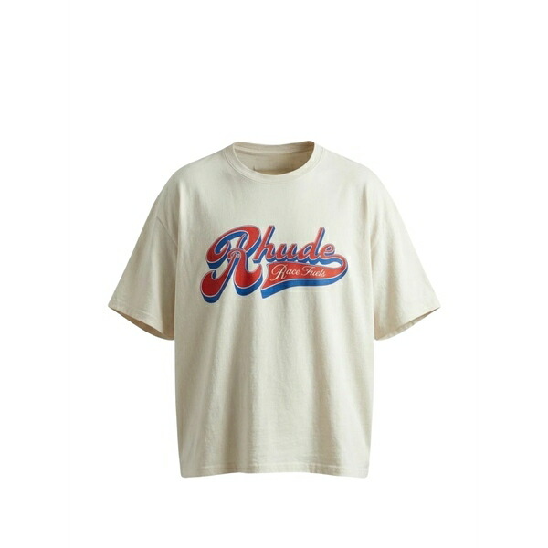 ルード メンズ ティーシャツ トップス Logo-print cotton t-shirt Neutrals