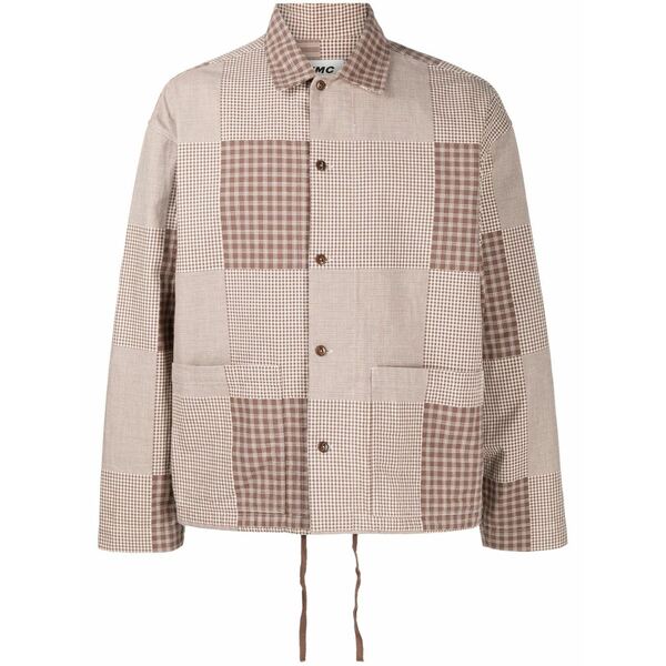 ワイエムシー メンズ ティーシャツ トップス Pj checked long-sleeve shirt  Brown