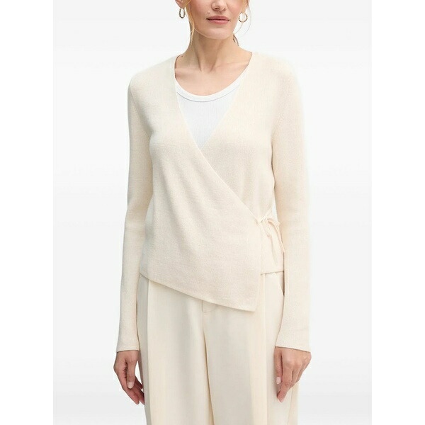 ウイ レディース ジレー アウター Wrap-tie cardigan White
