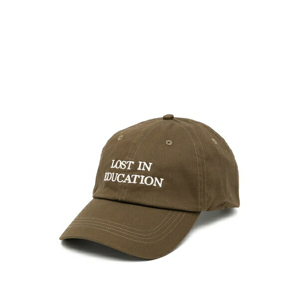 オフィシンジェネレール メンズ 鳥打ち帽 付属物 Logo-embroidered cap Green