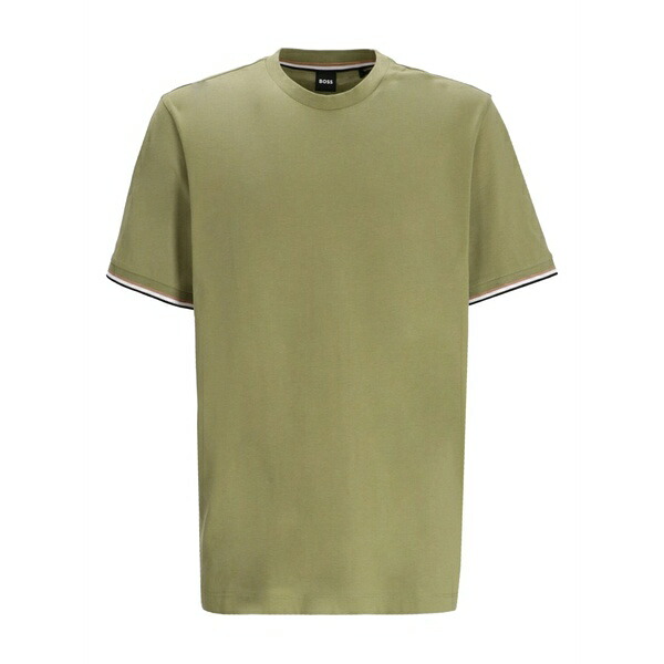 主任者 メンズ ティーシャツ トップス Striped-cuff t-shirt Green