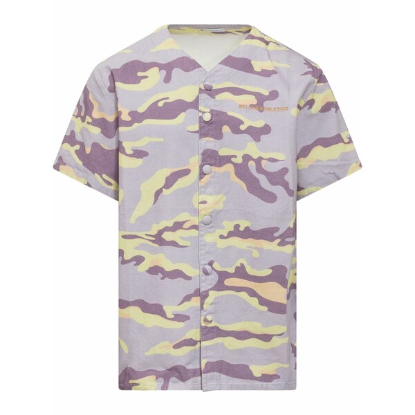 呼びりん大気圏 アスレティックス メンズ ティーシャツ トップス Stile baseball shirt Purple