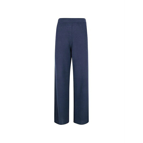 ファビアナ フィリッピ レディース 心地よいズボン下 ボトムス Wide-leg sequin trousers Blue