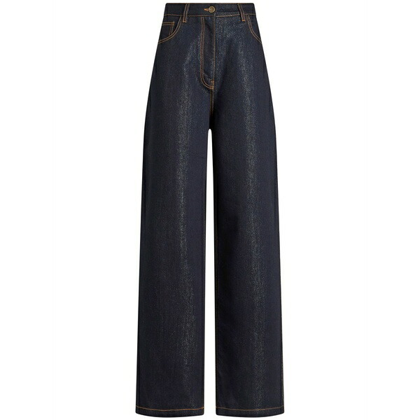 エトロ メンズ ジーンズズボン下 ボトムス Wide-leg jeans Blue