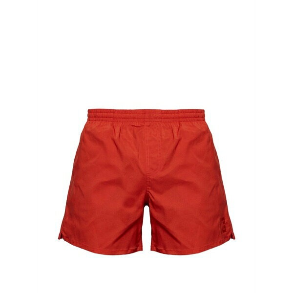 バルマン メンズ 心地よいズボン下 ボトムス Logo-detail swim shorts Red