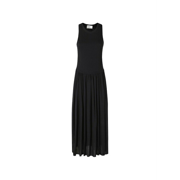 ソロトレ レディース 衣裳 トップス Gathered maxi dress Black