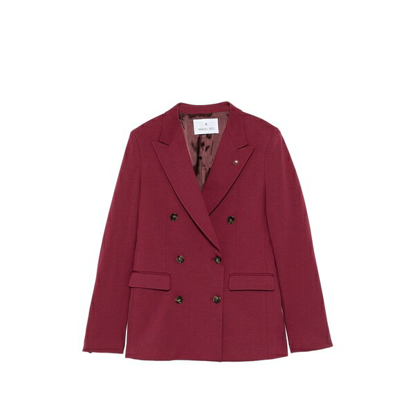 マニュエル リッツ レディース 上衣＆上衣 アウター Double-breasted peak-lapels jacket Red