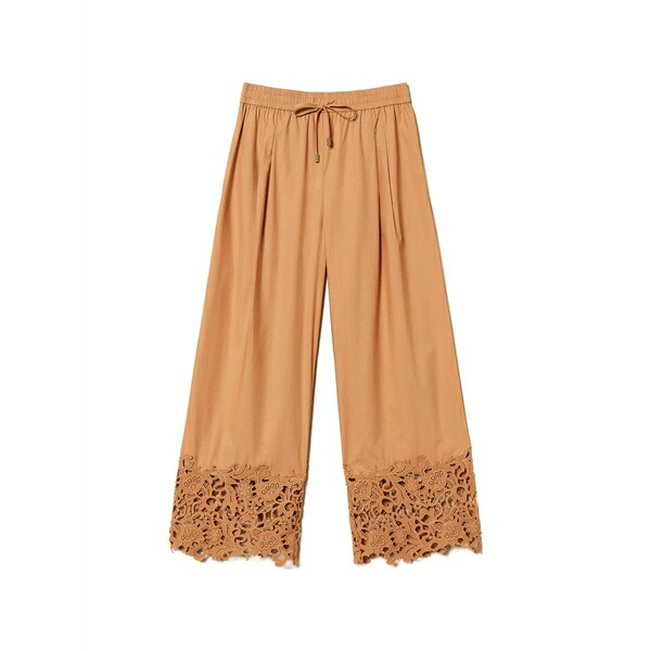 ツイン仕掛ける レディース 心地好いズボン下 ボトムス Elasticated-waistband trousers Neutrals