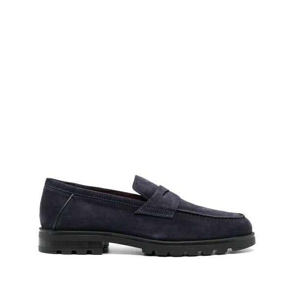 サントーニ メンズ スリッポン・ローファー シューズ Rock penny-slot suede loafers Blue