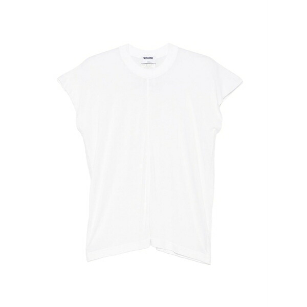 モスキーノ レディース プルオーバー トップス Logo-tag t-shirt White