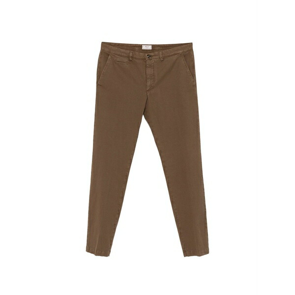 ブリ後ろ側 1949 メンズ 心地よいズボン下 ボトムス Belt-loops chino trousers Brown