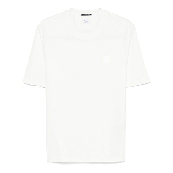 シーピーカンパニー メンズ ティーシャツ トップス Rubberised logo-print t-shirt White