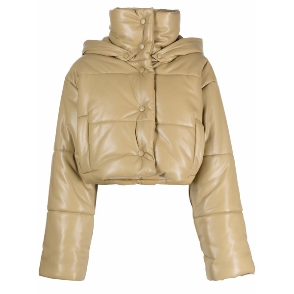 ナヌーシュカ レディース 上衣＆上衣 アウター Hooded cropped puffer jacket Green