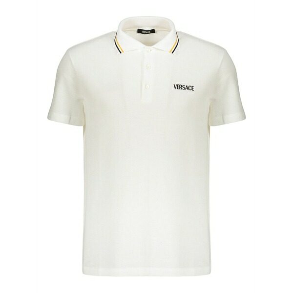 ヴェルサーチ メンズ ポロシャツ トップス Short sleeve cotton polo shirt White｜asty 59,290円
