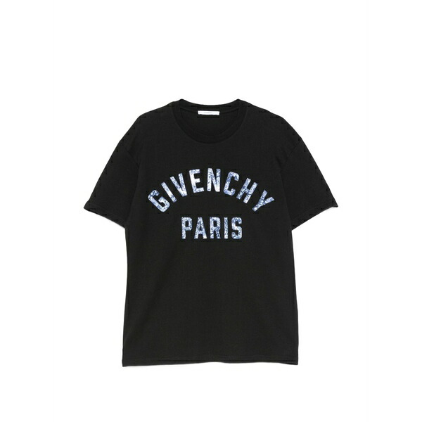 ジバンシー メンズ プルオーバー トップス Logo-appliqu￡ t-shirt Black