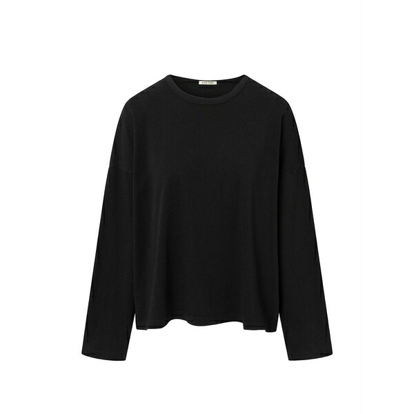 黒いこと起重機 レディース ティーシャツ トップス Long-sleeve t-shirt Black