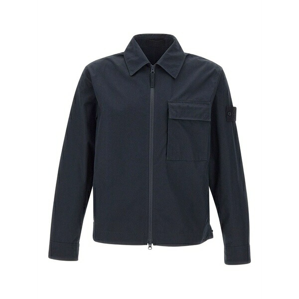 ストーンアイランド メンズ 上衣＆上衣 アウター Two-way zip chest-pocket jacket Blue
